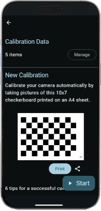 Camera calibration