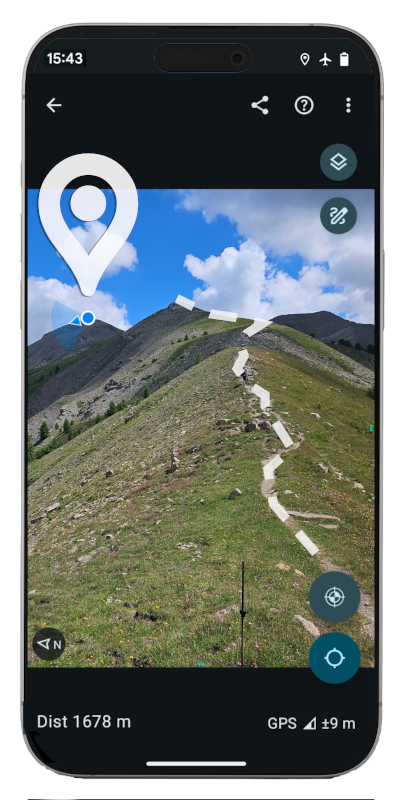 A screenshot showing photomap application screen
